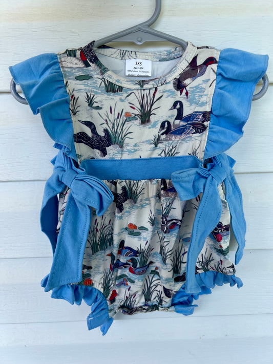 Light Blue Duck Romper