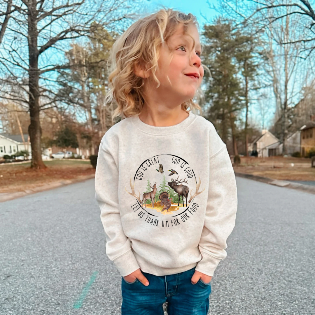 Let Us Thank Him For Our Food Crewneck