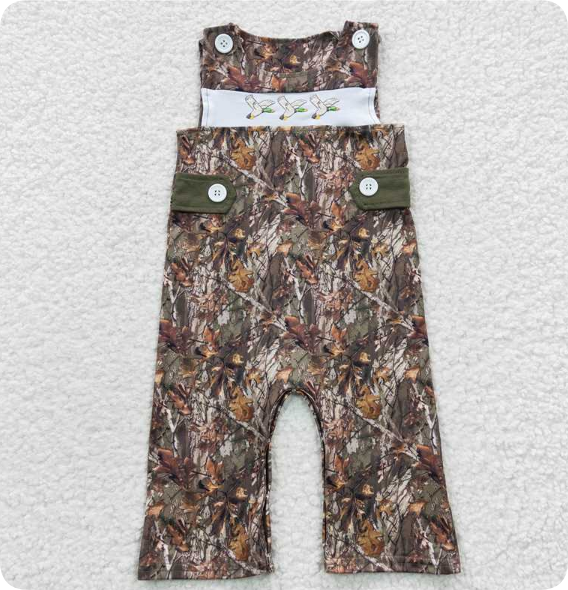Camo Mallard Duck Long Romper