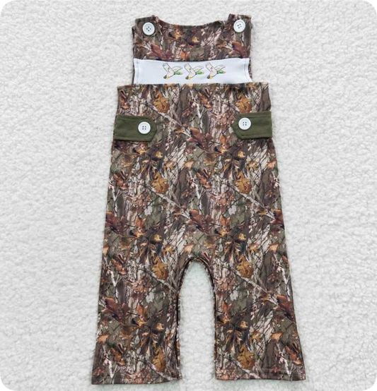Camo Mallard Duck Long Romper
