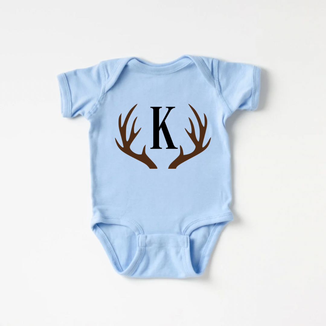Antler Initial Light Blue - *Please leave initial in the notes at checkout*