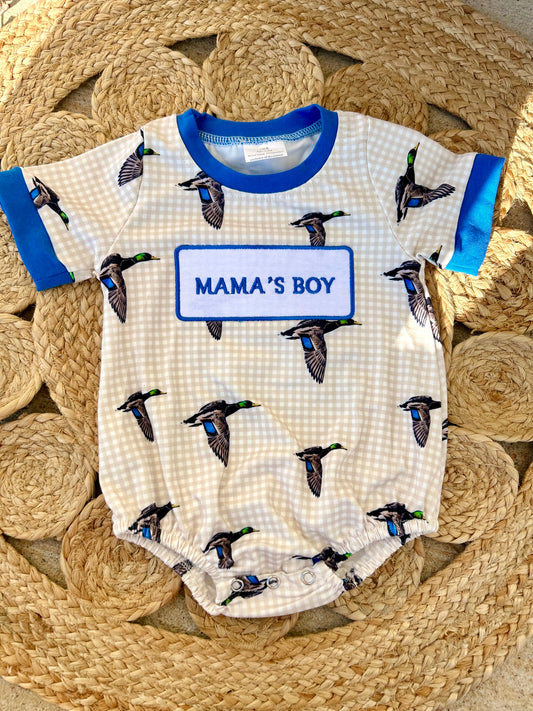 Embroidered Mama’s Boy Romper