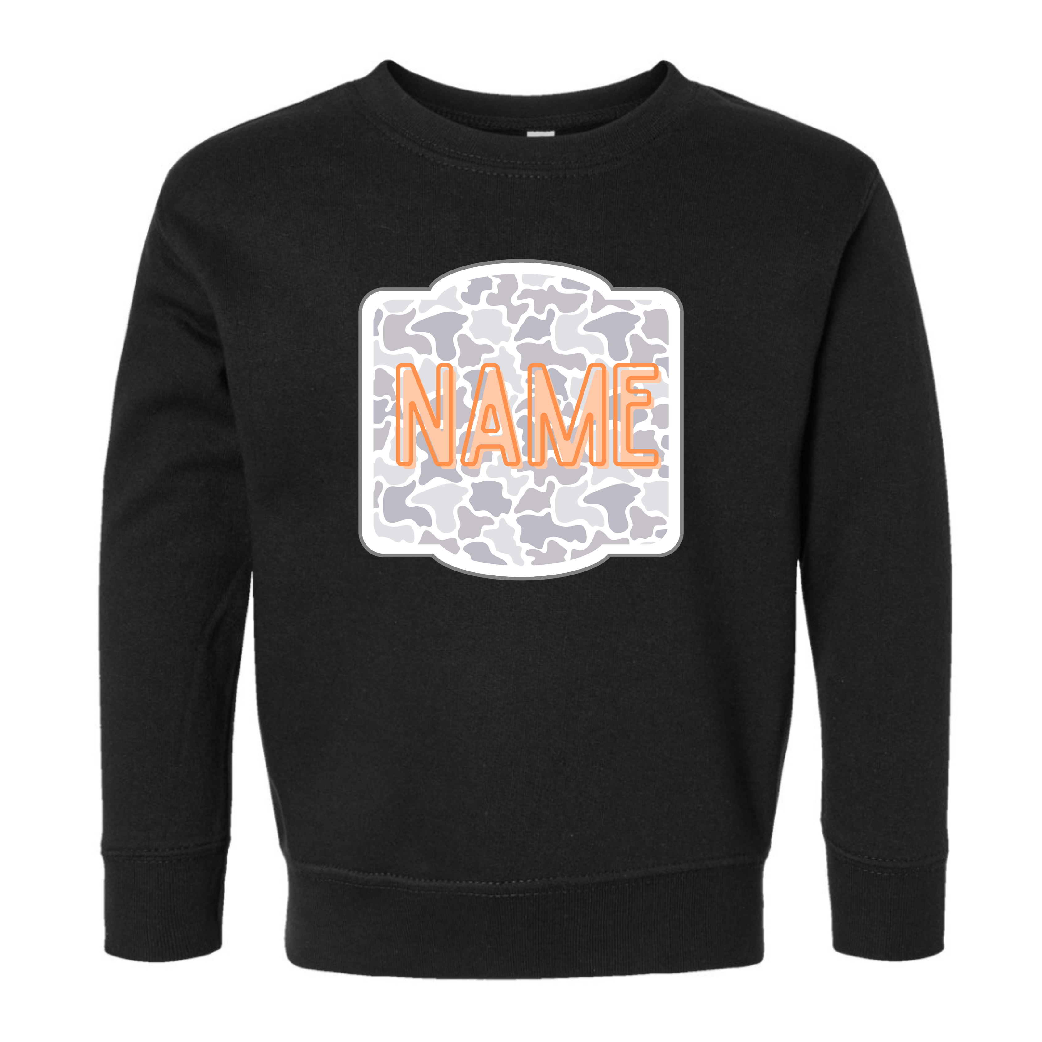 Light Camo Name Plate Crewneck - Custom