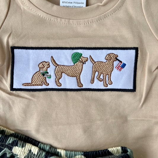 Embroidered Patriot Puppy Set