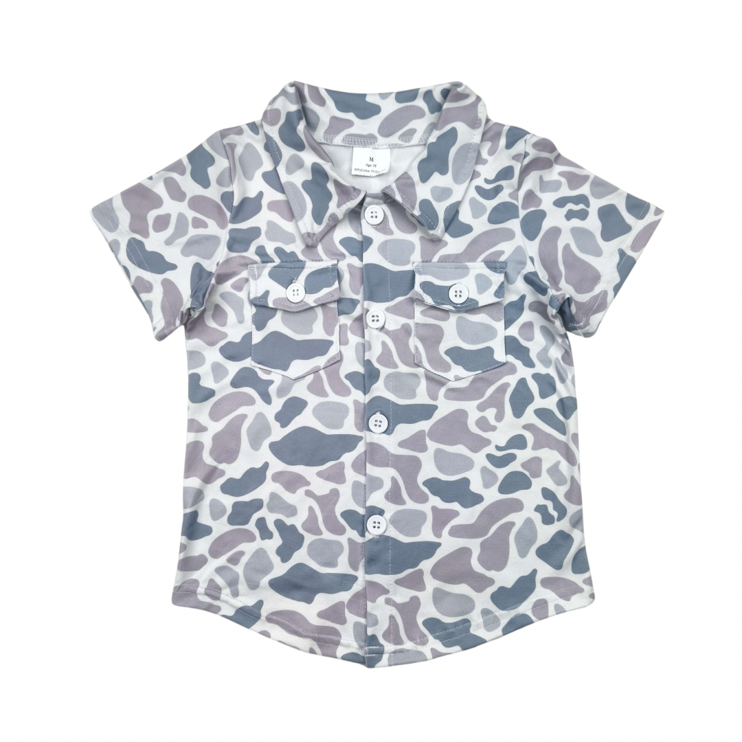 Light Camo Button Up
