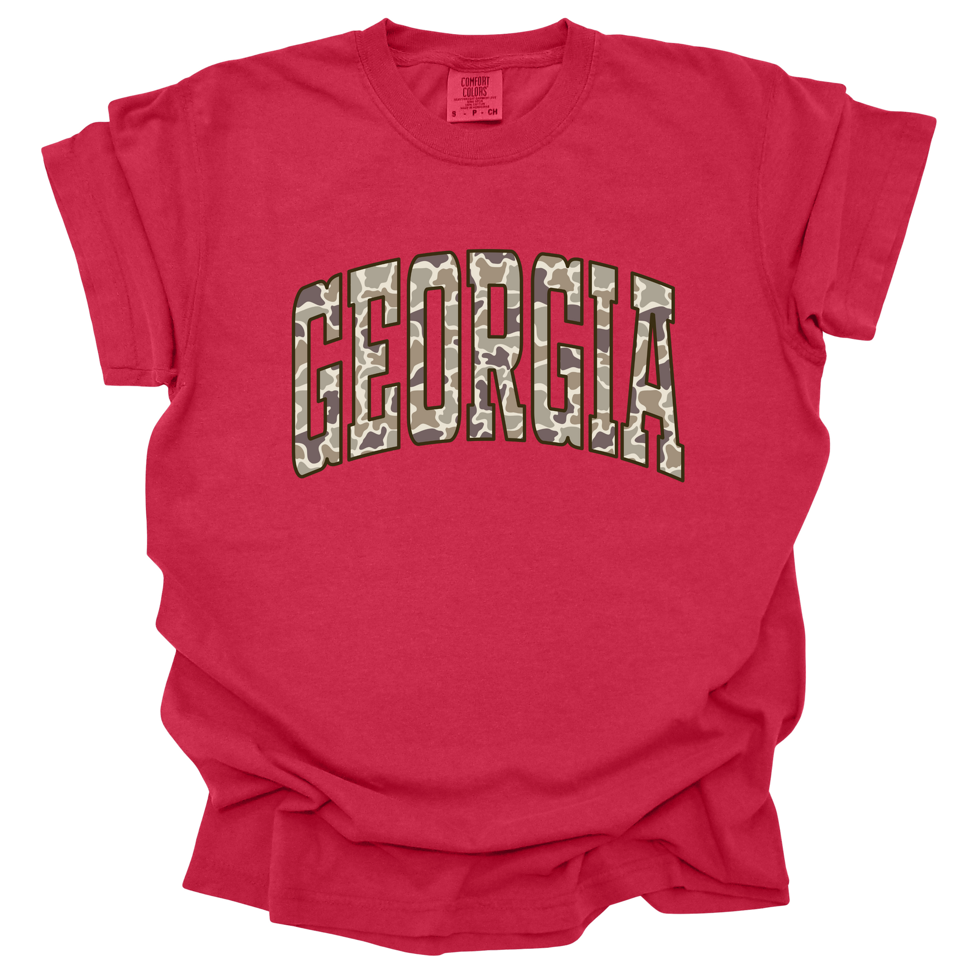 Camo Georgia Graphic Tee - CC Red