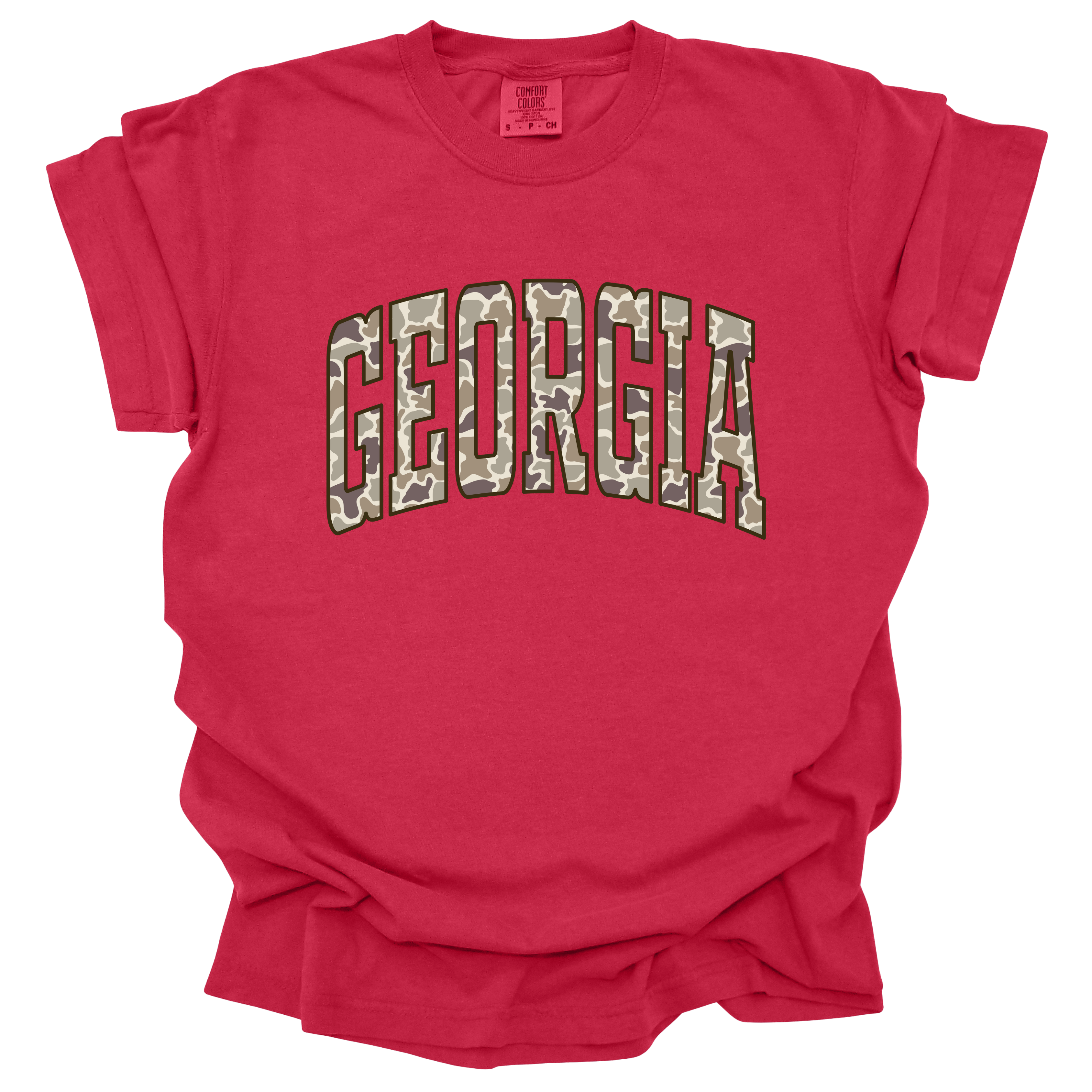 Camo Georgia Graphic Tee - CC Red